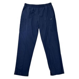 Landau Men's Blue Straight Leg Scrub Pants Size M